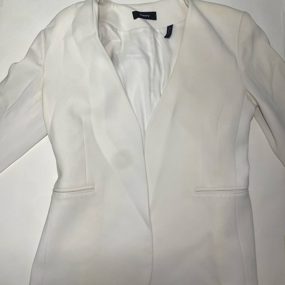 Theory White Blazer